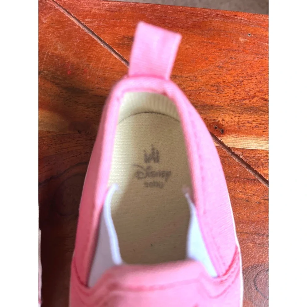 Disney Baby Minnie Mouse Pink Floral Bow Slip On Crib Shoes 9-12M